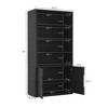GDFStudio Sedlari 79" Modern Bookcase Cabinet with 4 Open Shelves and Hidden Storage - 3 of 4