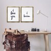 Stupell Industries Glam I Love You Phrase Black Framed Floater Canvas Wall Art - 2 of 4