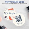 Avery Printable Round Business Cards with Sure Feed Technology, 2" Diameter, Ivory Cardstock, Print-to-the-Edge, Laser/Inkjet Cards, 120 Total - 2 of 4