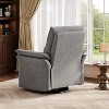 Power Recliner Chair Swivel Glider Upholstered Chenille Nursery Rocker Reclining Sofa Chair with Charging Port - 4 of 4