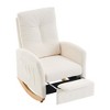 Okak Modern Rocking Accent Chair Living Room Chair with Footrest and Side Pocket Comfy High Back Chair Armchair for Bedroom Nursery - 4 of 4