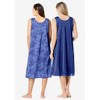 Only Necessities Plus Size 2-Pack Sleeveless Nightgown - 3 of 4