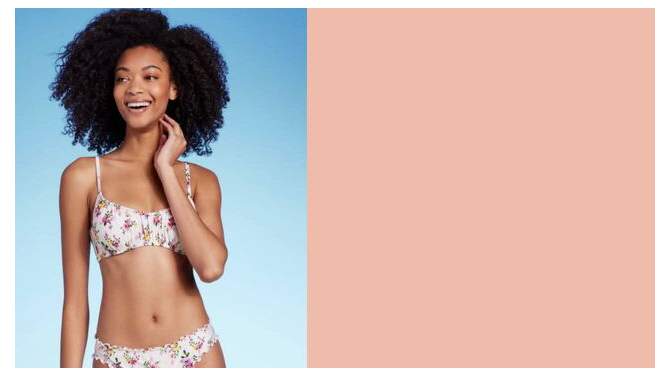 Women's Ruched Underwire Bikini Top - Shade & Shore™ Multi Ditsy Floral Print , 2 of 9, play video