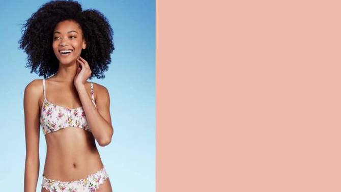 Women's Ruched Underwire Bikini Top - Shade & Shore™ Multi Ditsy Floral Print , 2 of 9, play video