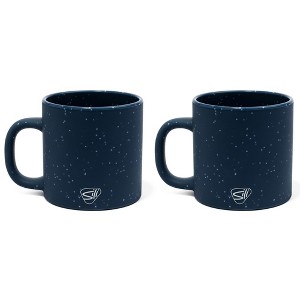 Silipint: 2 Pack 16oz Silicone Coffee Mug, Speckled Blue - 1 of 4