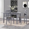 MAYEERTY Brown Wooden Kitchen Chairs with Wood Legs, Nonslip Foot Pads Upholsteres Armless Chairs Set of 2 - 2 of 4