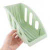 Unique Bargains Kitchen Storage Organization Plastic Dish Rack Green 1 Pc - 3 of 3