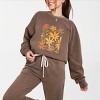 Simply Sage Market Fall Floral Glitter Lightweight Garment Dyed Sweatshirt - 2 of 4