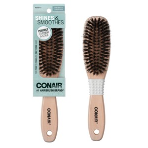 Conair Ceramic Wood Boar Bristle All-Purpose Hair Brush - All Hair - 1 of 4