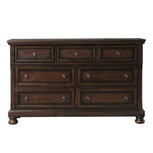 Kingsley Dresser Walnut - Picket House Furnishings: 7-Drawer Storage, Elegant Bedroom Piece - 1 of 4