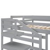 NicBex Full Size Bunk Bed with Storage Ladder Bed Frame with Guardrails and Coat Hanger, No Spring Box Required - 4 of 4