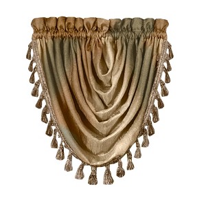 GoodGram Ombre Crushed Satin Sheer Single Window Curtains & Valances - 1 of 4