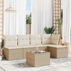 vidaXL Garden Sofa Set Beige PE Rattan Large Modular Garden Sofa Set - 2 of 4