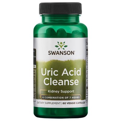 Swanson Uric Acid Cleanse - Natural Supplement Promoting Kidney Support - Features a Powerful Combination of 7 Herbs -  (60 Veggie Capsules)