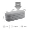 Ottoman with Storage,Foot Rest Bench Bag Floor Chair for Bedroom or Entryway in Gray - 2 of 4