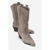 Alvi - Taupe Suede Leather Western Boot (Women) taupe suede 9 Forever & Always Shoes US - 2 of 4
