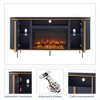 OKD Luxury 70"  Fireplace TV Stand, TV Console with Faux Marble Top - 4 of 4