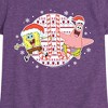 Girls' - SpongeBob SquarePants - Spongebob Patrick Candy Canes Fitted Short Sleeve Graphic T-Shirt - 2 of 4