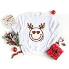S.W.Smiley Reindeer Lights -  Womens Sweatshirt - 2 of 3