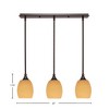 Toltec Lighting Any 3 - Light Chandelier in  Dark Granite with 5" Cayenne Linen Shade - 2 of 2