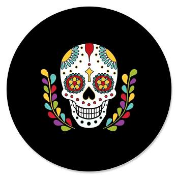 Sugar Skull Stickers – Party Favors and Envelope Seal Stickers – Set of 50  - Adore By Nat