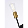 Elegant Lighting Armin 2 lights wall sconce in black with brass - 4 of 4