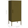 vidaXL Storage Cabinet Freestanding File Cabinet with Shelves for Office Steel - 4 of 4