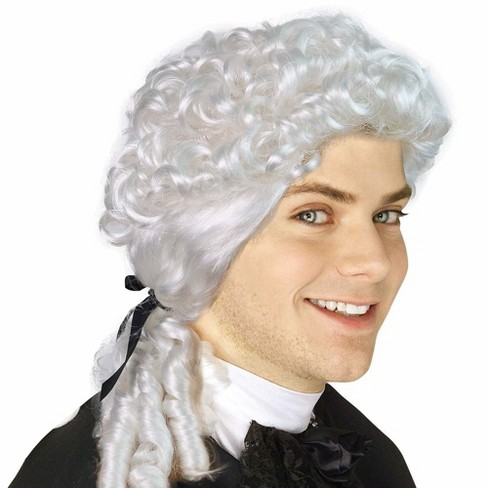 Skeleteen Men s Colonial Costume Wig White