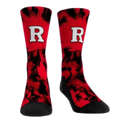 NCAA Rutgers Scarlet Knights Paint Crew Socks - L/XL