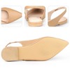 Perphy Women's Solid Pointed Closed Toe Slip On Slingback Flat Pumps - 3 of 3