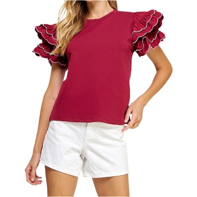 Women's Scalloped Tee Shirt - Strut & Bolt