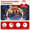 Tangkula 10.4 FT Christmas Archway Pre-lit Festive Arch with Large Bow & Warm White LED Lights Widened Bases Zip Ties & Ground Stakes Included - 3 of 4
