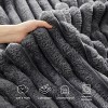 Bedsure White Throw Fleece Blanket for Couch, Super Soft Cute Small Throws for Girls, 50x60 inches, Wider Striped Design - 3 of 4