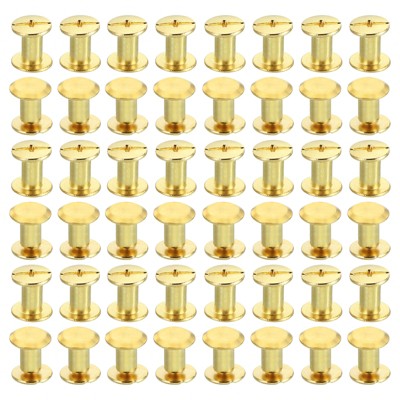 Unique Bargains Steel Leather Belt Scrapbook Binding Kits M5 Chicago Screws 100 Sets