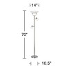 360 Lighting 3 In 1 Modern Torchiere Floor Lamp With Side Lights 70 ...