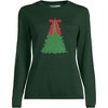 Lands' End Women's Fine Gauge Cotton Crewneck Sweater - 3 of 4
