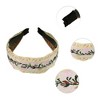 Unique Bargains Women's Classic Embroidery Bohemia Headband 1.97" Wide White 1 Pc - 3 of 4