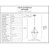 Urban Ambiance Luxury Transitional Pendant 16.75''H x 11.5''W,  Brushed Nickel Finish,  Coronado Collection, UHP4266 - 3 of 4