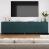 Heynemo Sideboard Buffet, 58'' Mid Century Modern Sideboard Buffet with 4 Doors and Adjustable Shelves, Sideboard Buffet for Entryway, Turquoise Blue - 4 of 4