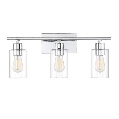 Lambert 3-Light Polished Chrome Bathroom Vanity Fixture