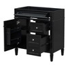 NicBex 29.3" Bathroom Storage Cabinet without Sink, Bathroom Vanity, 2 Drawers, 1 Tip Out Drawer and 1 Spacious Cabinet Door for Bathroom, Black - 3 of 4