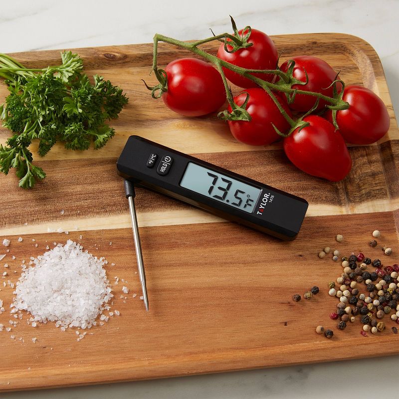 Taylor Compact Digital Folding Probe Kitchen Meat Cooking Thermometer, 5 of 9