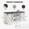 Farmhouse TV Stand, for TV Up to 65", Entertainment Center with Sliding Barn Doors and Adjustable Shelf, TV Media Console Table for Living Room - 2 of 4