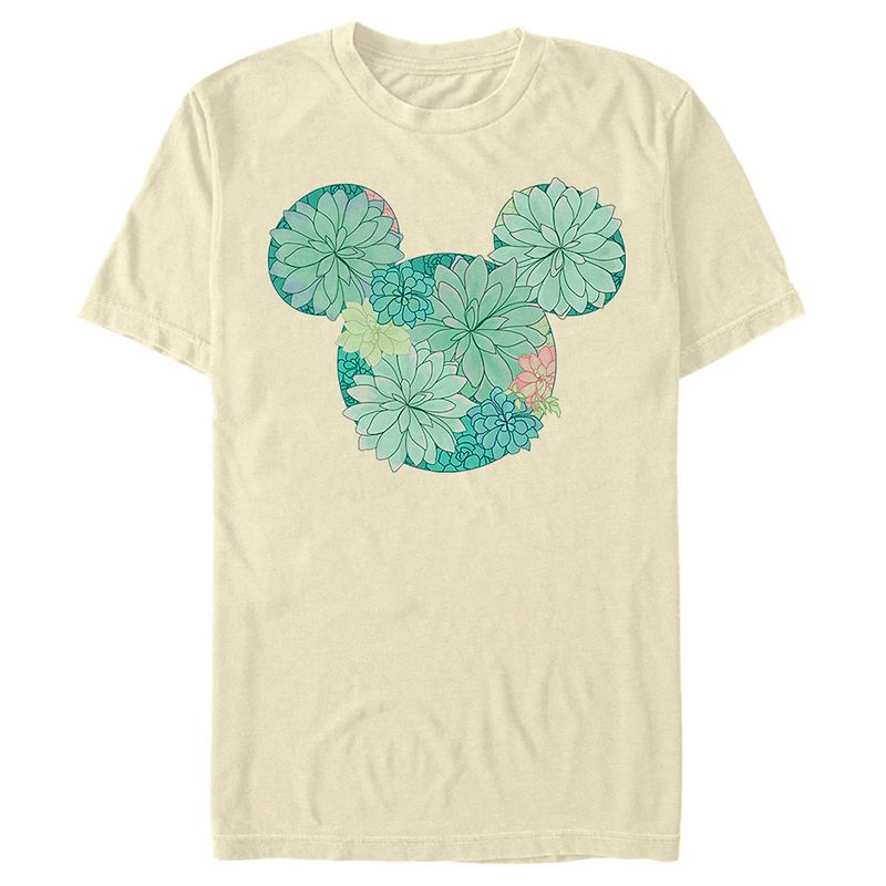 Men's Mickey & Friends Botanical Logo T-Shirt, 1 of 5