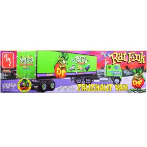 Skill 3 Model Kit Fruehauf FB Beaded Panel Van Trailer "Rat Fink" 1/25 Scale Model by AMT - 1 of 4