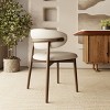 Set of 2 Modern Dining Chairs with Curved Backrest, Wood Dining Room Chairs, Upholstered Chairs for Kitchen or Dining Room – The Pop Home - 3 of 4