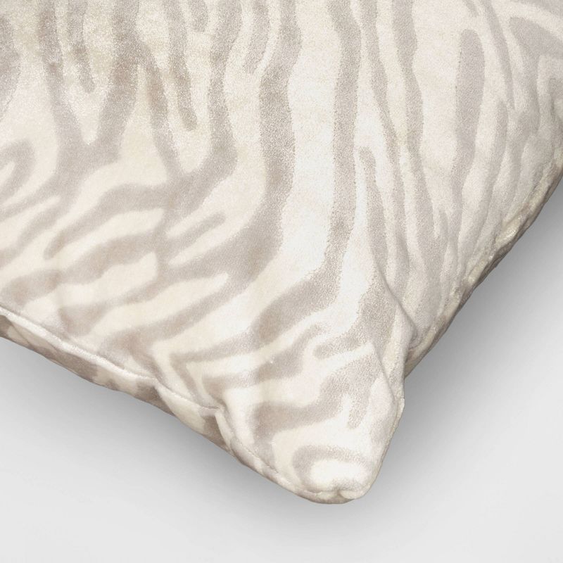 Velvet Jacquard Zebra Lumbar Throw Pillow - Threshold&#8482;, 5 of 6