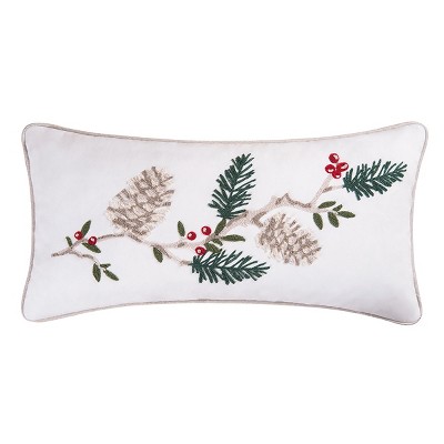 C&F Home 12" x 24" Natural Pines Chain Stitch Pillow