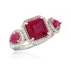 Ross-Simons 3.40 ct. t.w. Ruby 3-Stone Ring in Sterling Silver - 4 of 4