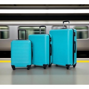 KTMBDW Luggage Sets 3 Piece (20", 24", 28"), ABS Lightweight Suitcase With Wheels and 2 Hooks, Spinner Wheels, TSA Lock - 1 of 4